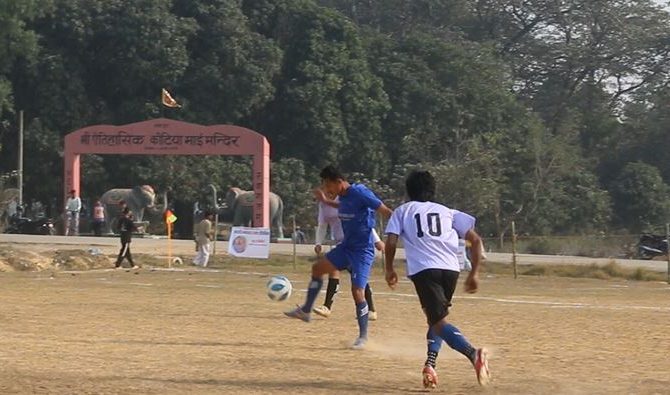 वडास्तरीय नकआउट फुटबल प्रतियोगिता सुरु, उद्घाटन खेलमा ३ र ४ विजयी