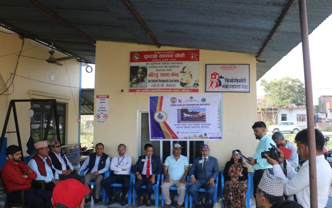 सैनामैनाको कलौनीमा लायन्स बाटिका सिलन्यास