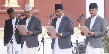 कुलमान सहित तीन मन्त्रीले लिए पद तथा गोपनियताको शपथ