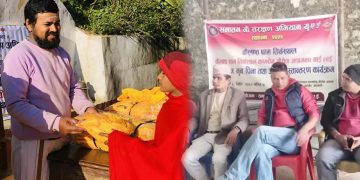 सनातन गौ संरक्षण अभियान युएई द्वारा गौरीशङ्कर गुरुकुल र कामधेनु गौ संरक्षण केन्द्रमा सहयोग